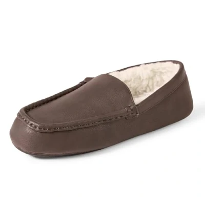 Image de Amazon Essentials Pantoufle Mocassin Homme, Brun Foncé Faux Cuir, 41 EU