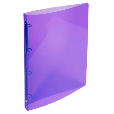 Image de Exacompta Réf. 51198E 1 Classeur souple en PP Crystal 4 anneaux ronds diamètre 15 mm Dos 20 Dimensions extérieures : 32 x 25 cm Format à classer A4 5 couleurs aléatoires