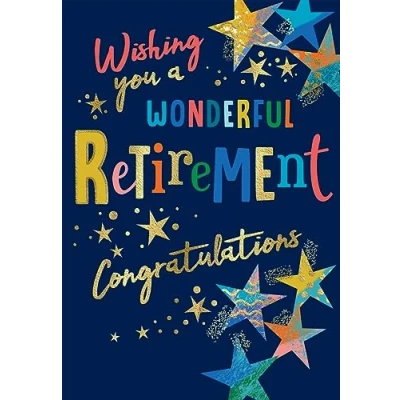 Image de Avant Garde Studios Wishing you a Wonderful Retirement Card Congratulations 22,9 x 15,2 cm