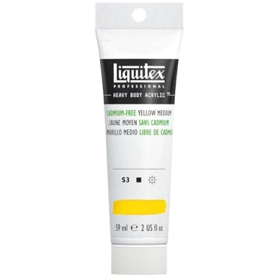 Image de Liquitex Professional Acrylique Heavy Body 59 ml Jaune Moyen Sans Cadmium Série 3