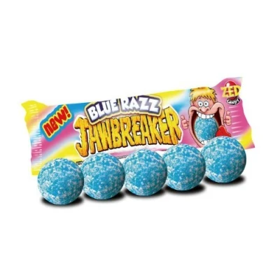 Image de Blue Razz Raspberry Jawbreakers ZED Candy x5 packs (5 balles par paquet)