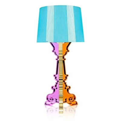 Image de Kartell Bourgie, Lampe de table, Bleu multicolore, version Dimmable, 37 centimètres