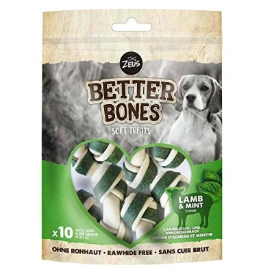 Image de Zeus BetterBones Os à mâcher pour chien, saveur de viande d’agneau la menthe, 7,5 cm