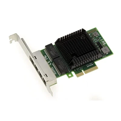 Image de KALEA INFORMATIQUE Carte contrôleur réseau PCIe 4 Ports RJ45 LAN GIGABIT ethernet 10 100 1000Mb 1G avec Chipset BroadCom BCM5719 Low et High Profile