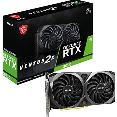 Image de MSI VENTUS GeForce RTX 3050 2X 8G OC NVIDIA 8 Go GDDR6 Neuf