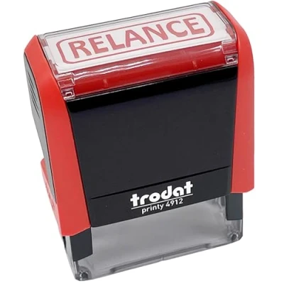 Image de Trodat tampon encreur formule RELANCE 4912 x Print encrage automatique rechargeable Encre rouge Format de l’impression 45 16 mm Idéal pour les documents officiels et administratifs