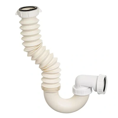 Image de Wirquin 30724008 Siphon d&#039;évier extensible ⌀40 mm multi position, blanc