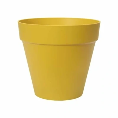 Image de ELHO Pot de fleurs rond Loft Urban 25 Extérieur Ø 24,5 x H 22,2 cm Jaune ocre
