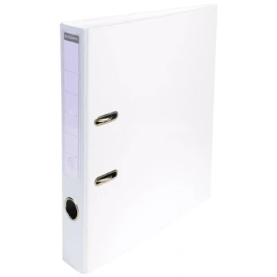 Image de Exacompta Réf. 53548E Carton de 10 classeurs à levier A4 Prem&#039;Touch Dos 50 mm Mécanique 55 Dimensions extérieures : 32 x 29 5 cm Format classer Blanc