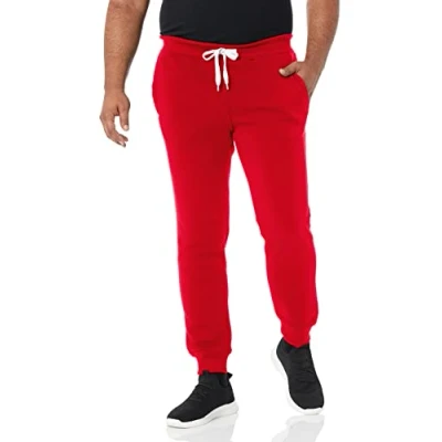 Image de Southpole Men&#039;s Active Basic Jogger Fleece Pants, Red, Large
