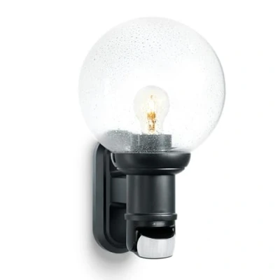 Image de Steinel L 560 S Noir Luminaire extérieur à détecteur de mouvement, angle détection 140, applique murale E27