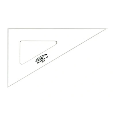 Image de Graphoplex Equerre 60 3 bords antitaches 26 cm Transparent