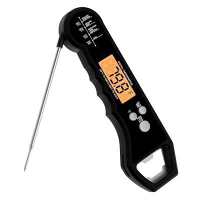 Image de thermomètre de cuisine à viande numérique lecture instantanée pour la cuisson, avec rétroéclairage et étalonnage, cuisson sonde