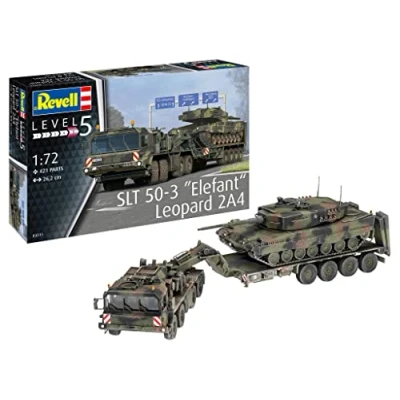 Image de Revell 03311 Maquette de Chars Militaires à Construire SLT 50 3 &quot;Elephant &amp; Leopard 2A4, échelle 1/72, Camouflage