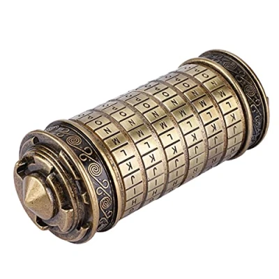 Image de Léonard de Vinci Code Jouet Rétro Da Mini Cryptex pour Noël Saint Valentin Cadeaux d&#039;anniversaire Les Plus Intéressants