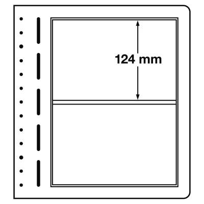 Image de Leuchtturm, Pages LB (13 anneaux) type: 2 compartiment (190x124) Champagne dim: 270x297 mm. par 10 pcs.