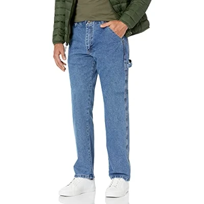 Image de Wrangler Authentics Classic Carpenter Jean da uomo, 40 W x 30 L, colore: Blu
