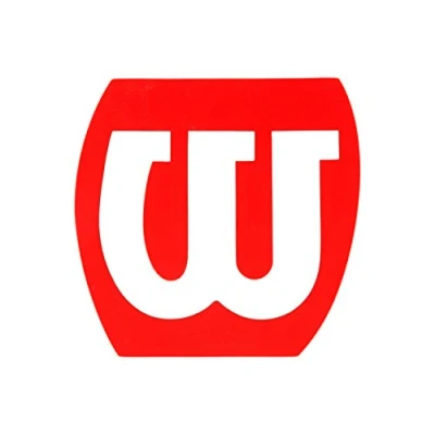 Image de Wilson Pochoir Logo, Stencil W, Pour Raquette de Squash/Badminton, Rouge, X0016