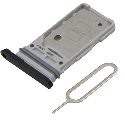 Image de MMOBIEL Tiroir Carte SIM de Rechange Compatible avec Samsung Galaxy S21 Ultra 5G / S21+ 2021 INCL. Joint en Caoutchouc et l&#039;épingle Support Noir