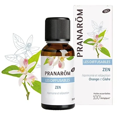 Image de Pranarôm Les diffusables Zen Orange et Cèdre Harmonie relaxation Bio
