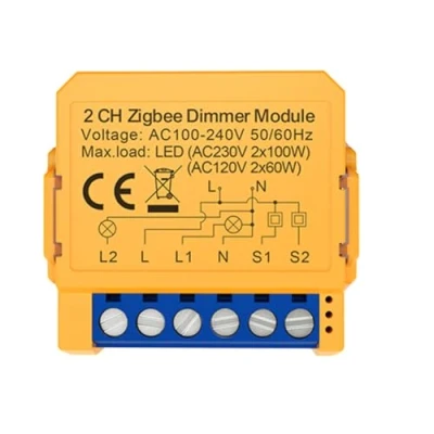 Image de Corghd Tuya Zigbee Module de variateur d&#039;intensité intelligent 2 canaux avec lumières LED à intensité variable Variation en continu + commande vocale