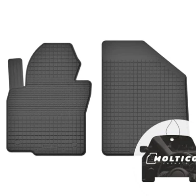 Image de Avant Tapis de Voiture Caoutchouc avec Bordure Set 2 pièces Sol Antidérapant Adapte pour Renault Kangoo II partir 2008