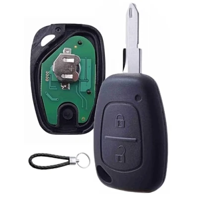 Image de ANGOFIZ Clé Vierge Electronique à Programmer ID46 Compatible avec Renault Kangoo Master Trafic 2 Opel Vivaro Movano Vauxhall Lame NE73 Télécommande Distance Testée