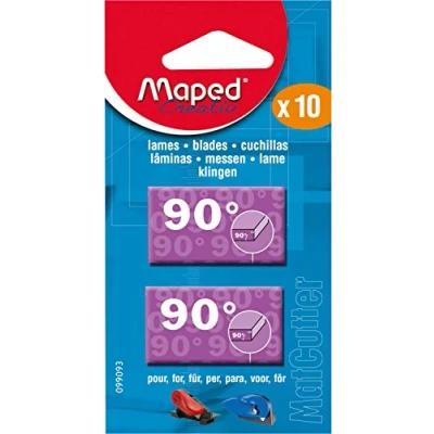 Image de Maped Lames de Cutter à 90 Coupe Droite pour Outils MatCutter et Advanced Boîte 10 Rechange