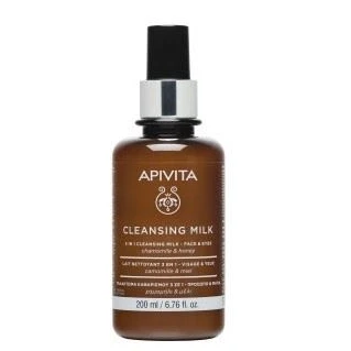 Image de Apivita Lait Soin du visage Démaquillant nettoyant 3 en 1 camomille et miel