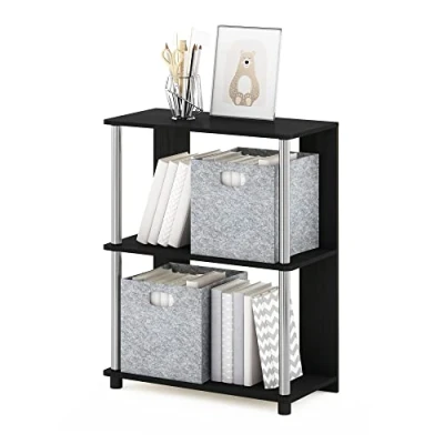 Image de Furinno Jaya Bibliothèque au Design Simple, Bois d&#039;ingénierie, Americano, 60(W) x 29,5(D) 75,7(H) cm