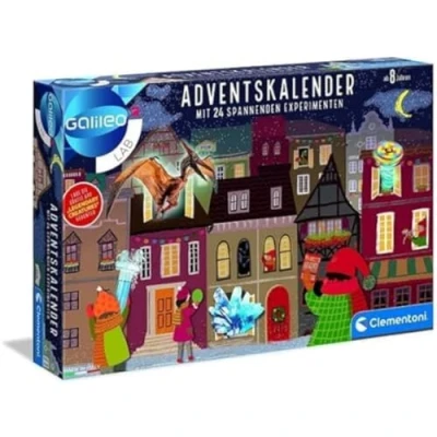 Image de Galileo Lab Calendrier de l&#039;Avent 2023 Noël avec 24 cadeaux et expériences Boîte d&#039;expériences à partir 8 ans Clementoni 59293