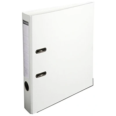Image de Exacompta Réf. 915402B 1 Classeur à levier A4 Dos de 50 mm Mécanique Dimensions extérieures : 32 x 29 5 cm Format classer Coloris Blanc