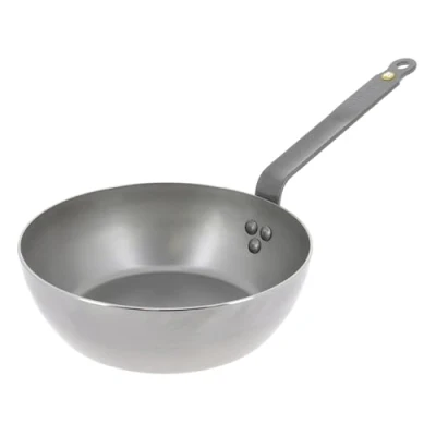 Image de De Buyer Poêle paysanne en tôle d&#039;acier MINERAL B 28 cm Fabriquée France, Sans PFAS, Anti Adhérence Naturelle, Queue Rivetée et Finition à la Cire d&#039;Abeille, Tous Feux + Flash Four