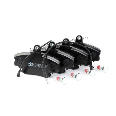 Image de ATE 13.0460 2834.2 Jeu de plaquettes frein contact signal d&#039;usure inclus avec tôle anti bruit, vis d&#039;étrier RENAULT: CLIO 2