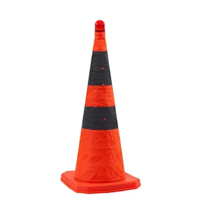 Image de 1Pack 70cm cônes de signalisation pliables/panneau cône signalisation/cône sécurité réfléchissant polyvalent, orangeTaille: 28 pouces / 70cm)