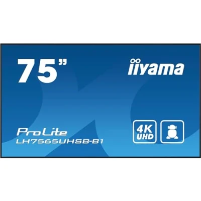 Image de IIYAMA PUBLIC DISPLAY 75IN LCD 3840X2160 8MS LH7565UHSB B1 1200:1 HDMI DP