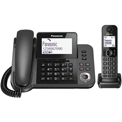 Image de Panasonic KX TGF320E, Téléphone DECT, Haut parleur, 100 entrées, Identification de l&#039;appelant, Noir