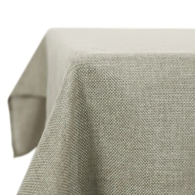 Image de Deconovo Nappe Rectangulaire 140x240 cm Idéale pour Table Rectangle de Effet Lin avec Fonction Déperlente Cuisine Salle à Manger Salon Jardin Mariage Fête,