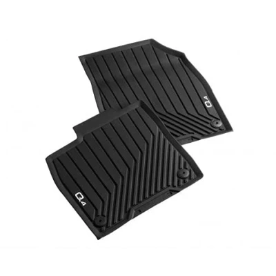 Image de Audi Q4 e tron 89B061501 041 Tapis de Sol Avant en Caoutchouc Noir avec Inscription