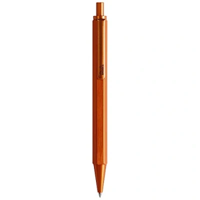 Image de RHODIA 9388C Stylo Bille Rechargeable scRipt Corps Hexagonal en Aluminium Brossé Orange Pointe Rétractable à Haute Précision 0,7 mm, Encre Noire Collection