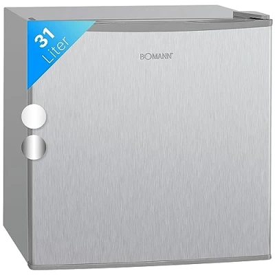 Image de Bomann congélateur Box 31L avec rangement à grille fermeture de porte interchangeable et régulation température en continu Mini marquage 4 étoiles GB 341.1 inox