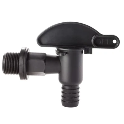 Image de Belli Robinet de puisage pour réserves d&#039;eau gros debit joint plat noir 1&quot; (26/34) récupérateur