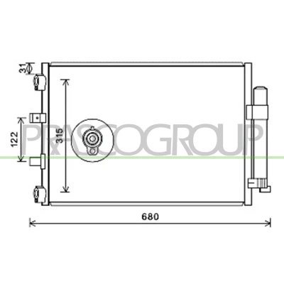 Image de PRASCO FD428C002 Condenseur De Clim avec déshydrateur 15 Aluminium 590 R 134a FORD: FOCUS 3, C Max 2, Grand