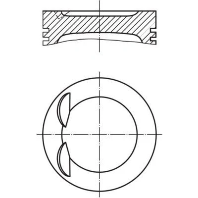 Image de MAHLE ORIGINAL 028 PI 00134 002 Piston 83,01 avec porte segment VOLKSWAGEN: Scirocco III, GOLF 6, Tiguan I, AUDI: TT Coupe, A3 Cabriolet, Sportback