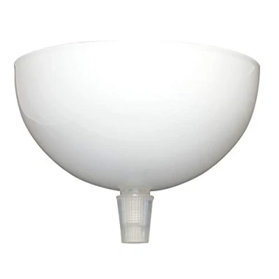 Image de TIBELEC Pavillon Luminaire, Cache fils Demi Shère Métal, Blanc, Diamètre 100MM