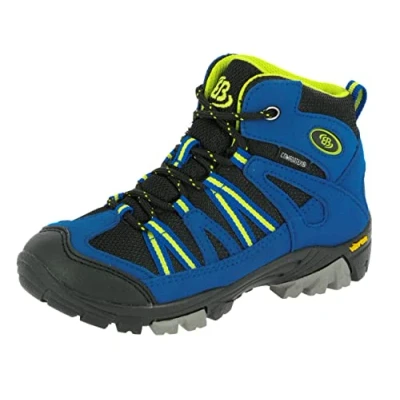 Image de Brütting Ohio High, Chaussures de Randonnée Hautes Mixte bébé, Bleu (Blau/Schwarz/Lemon Blau/Schwarz/Lemon), 37 EU
