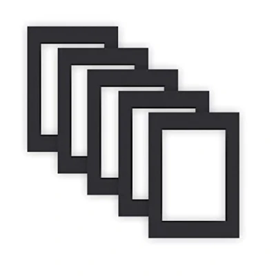 Image de nielsen Conservation Passepartout carton 1,5 mm set de 5 pièces format extérieur 13x18 cm pour d&#039;image 9x13 noir surface lisse