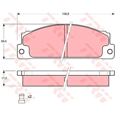 Image de TRW GDB296 Jeu de plaquettes frein contact signal d&#039;usure inclus FIAT: 127 3/5 portes, X 1/9, RITMO 1