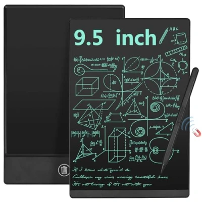 Image de Czemo Tableau d&#039;écriture LCD 9,5 Pouces, Mini Tablette Ecriture Adulte, Réutilisables Numérique Portable pour Bureau, Mémo, Agenda, Monochrome