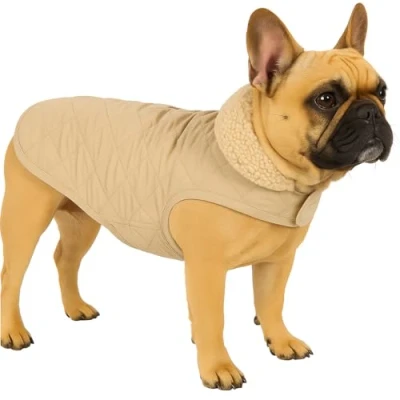 Image de Flamingo Manteau pour Chiens Bonnie Beige Taille 35cm (A: 35 cm, B: 34 38 C: 50 54 cm) Idéal Chihuahua, Teckel, Shih Tzu, Carlin et Cavalier King Charles